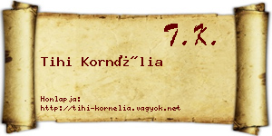 Tihi Kornélia névjegykártya